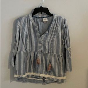 Knox Rose Blue Blouse Size Medium